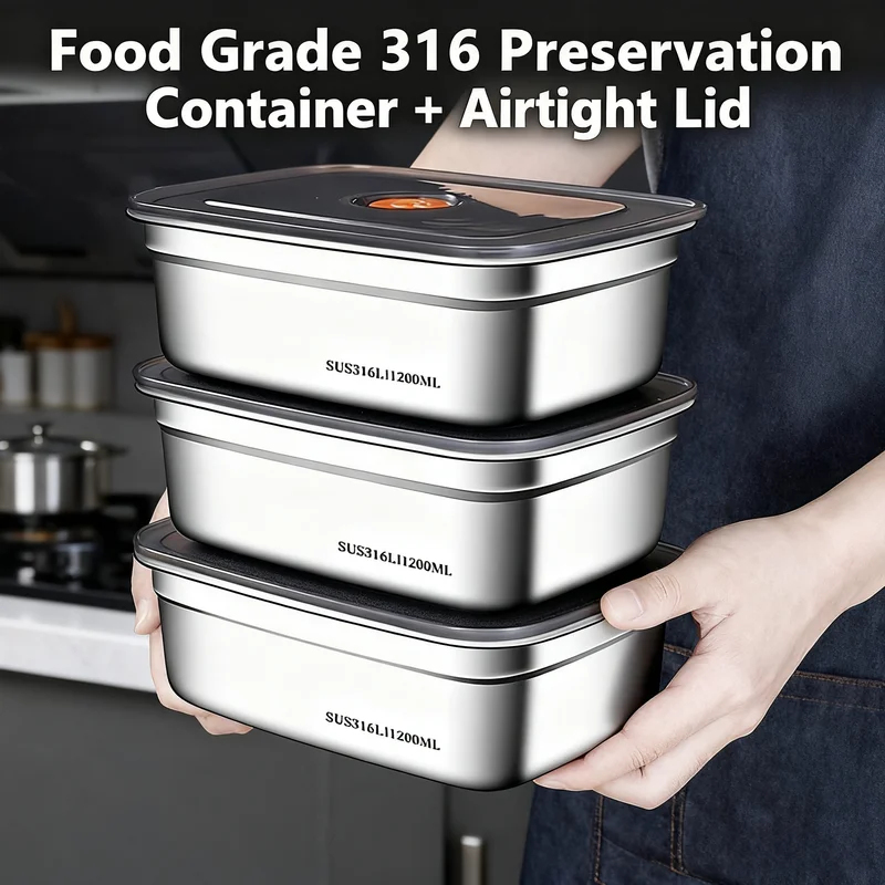 Food Storage Camping - Kotak Bento Kedap Udara Berbahan Stainless