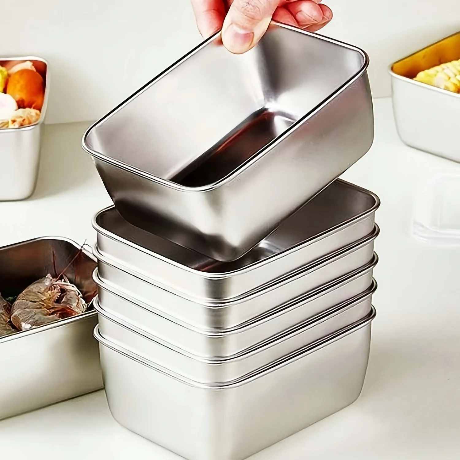 Food Storage Camping - Set Wadah Penyimpanan Makanan Stainless Steel