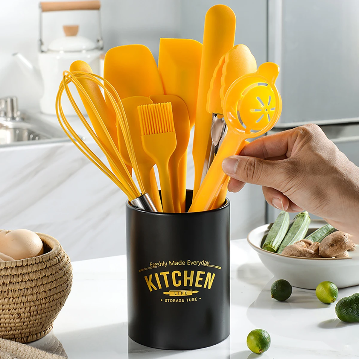 Food Storage Yellow - 10 Buah Set Peralatan Dapur Kuning