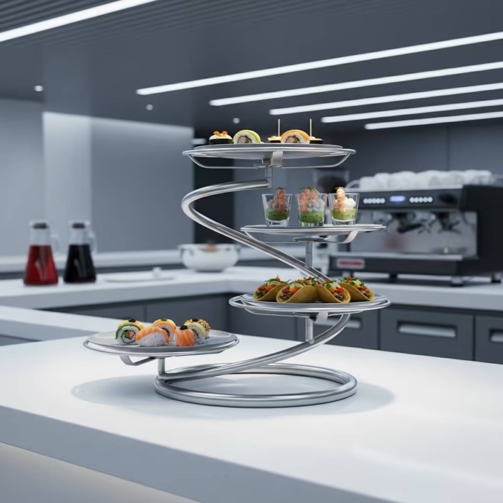 Food Storage Rack - Rak Sajian Bertingkat Spiral Multi-Level Hemat