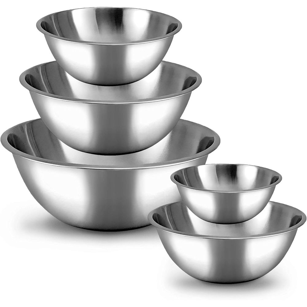 Food Storage 4 Quart - Set Mangkuk Pencampur 5 Buah, untuk