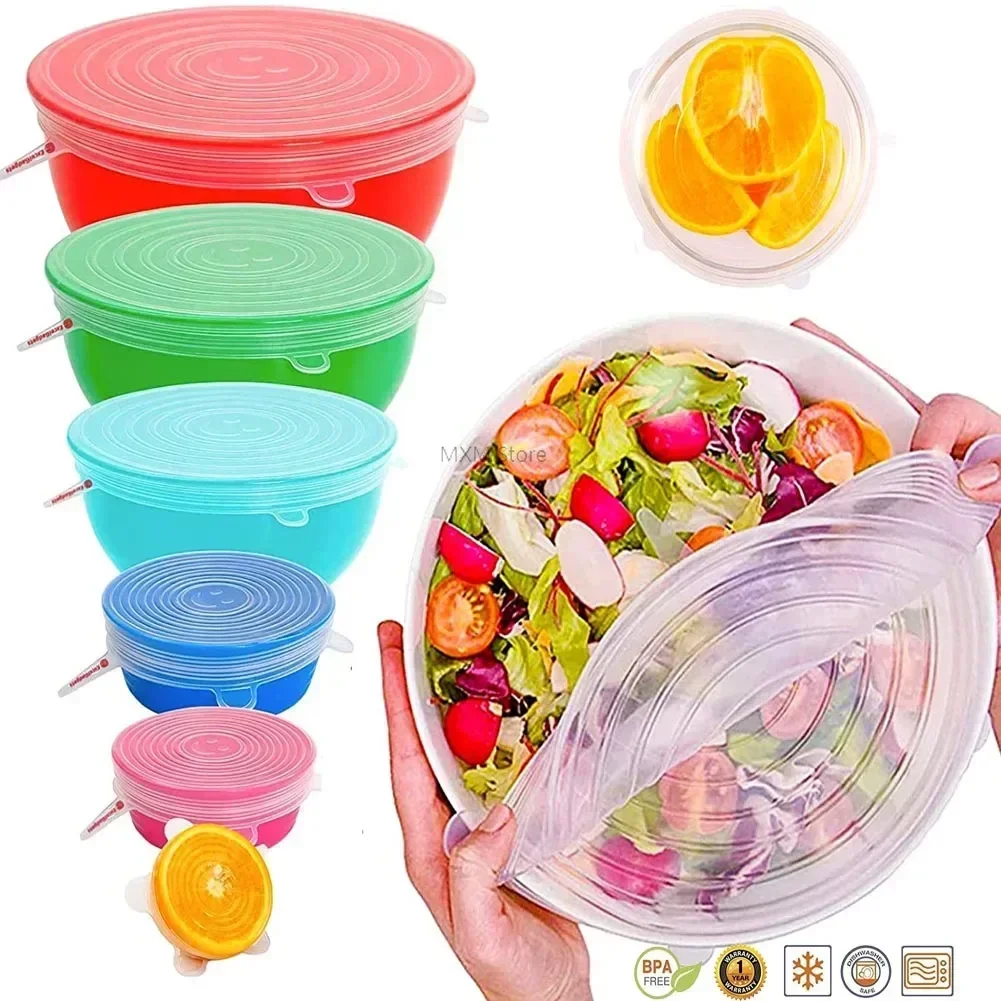 Silicone Stretch Lid - Tutup alat dapur Universal, untuk wadah