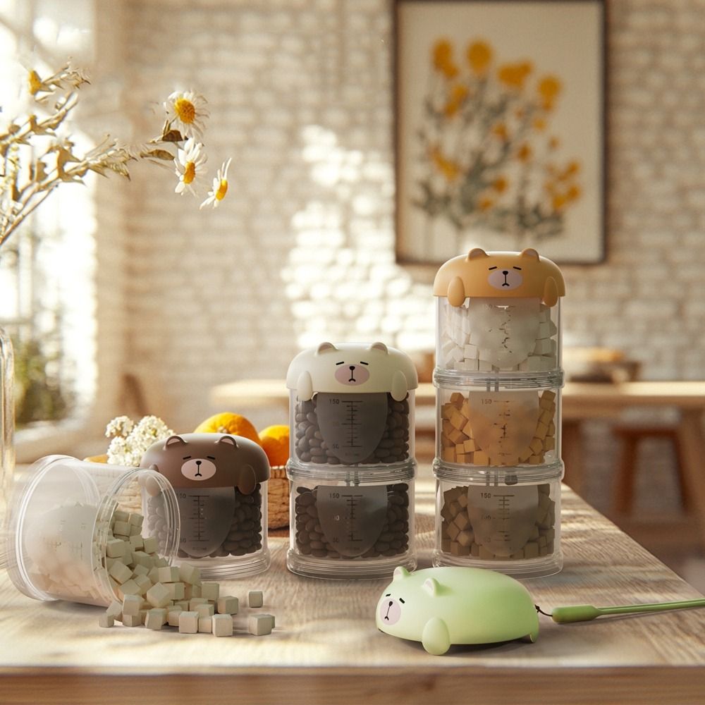Food Storage For Dog - Kotak Makanan Kucing Plastik Praktis Multi-Lapisan