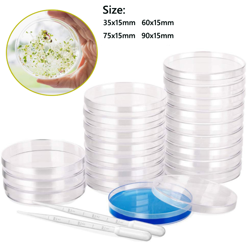 Food Storage Ideas - 5-10pcs Petri plastik piring 35-90mm sel