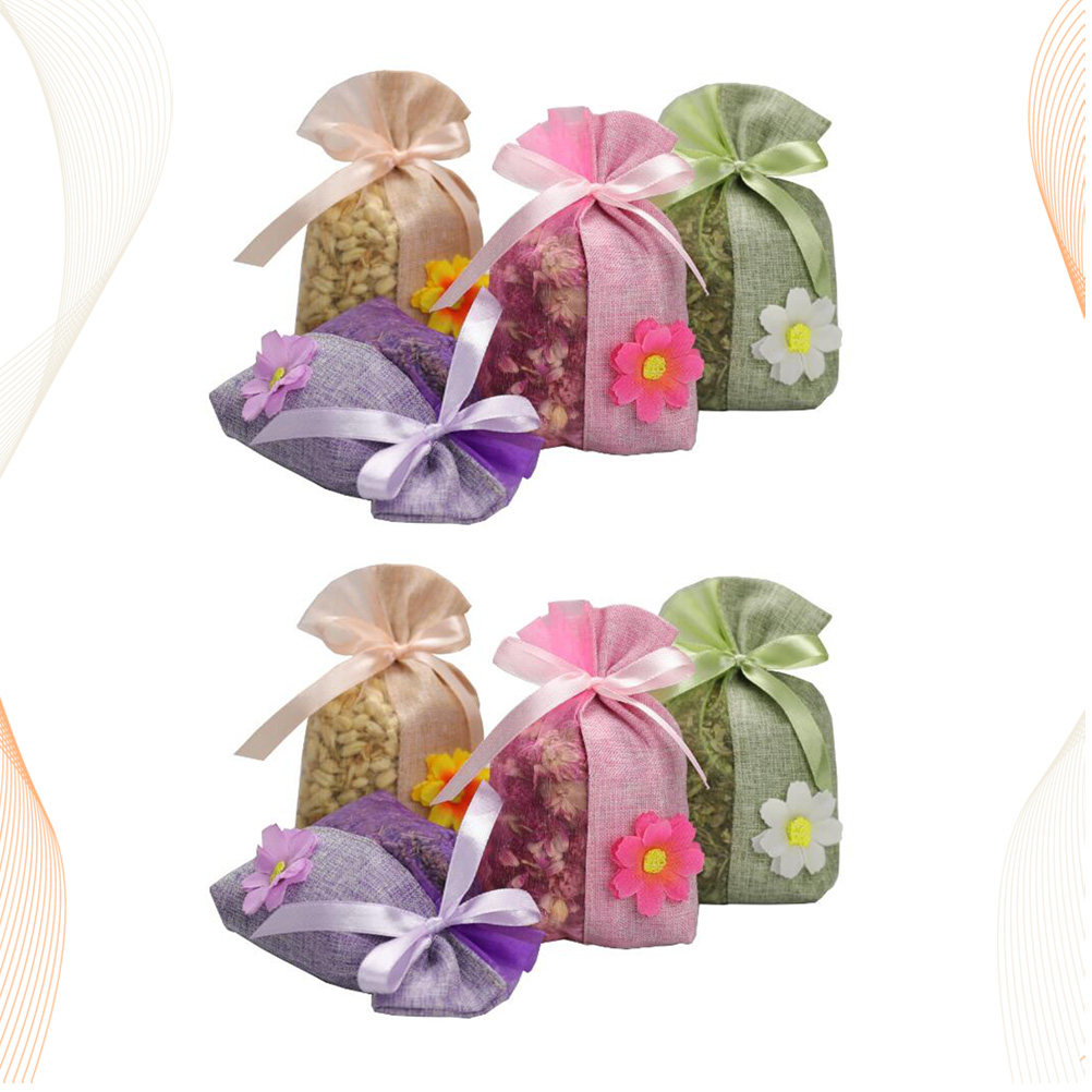 Food Storage Ideas - 8Pcs Kantong Serut Linen Kosong untuk