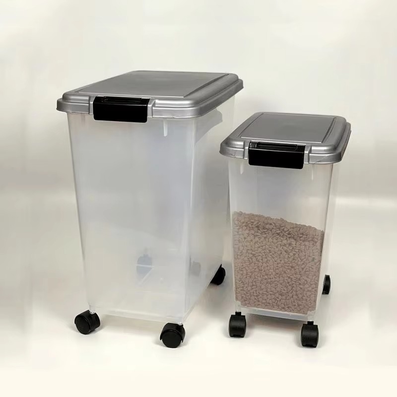 Food Storage With Wheels - Wadah Penyimpanan Makanan Hewan Peliharaan Anjing