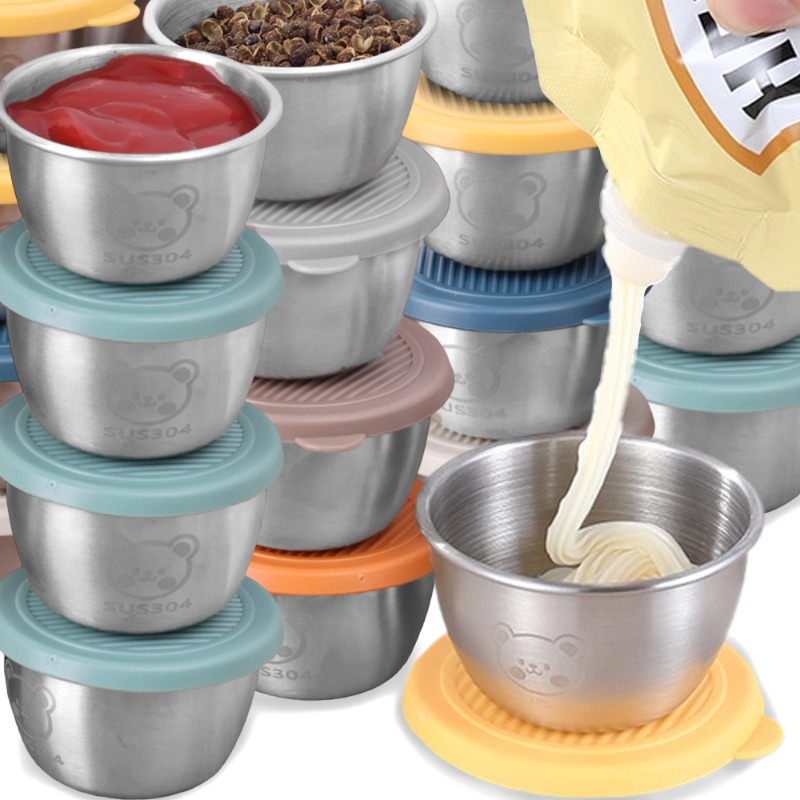 Silicone Stretch Lid - 10/1pc 50ml Wadah Saus Celup Anti