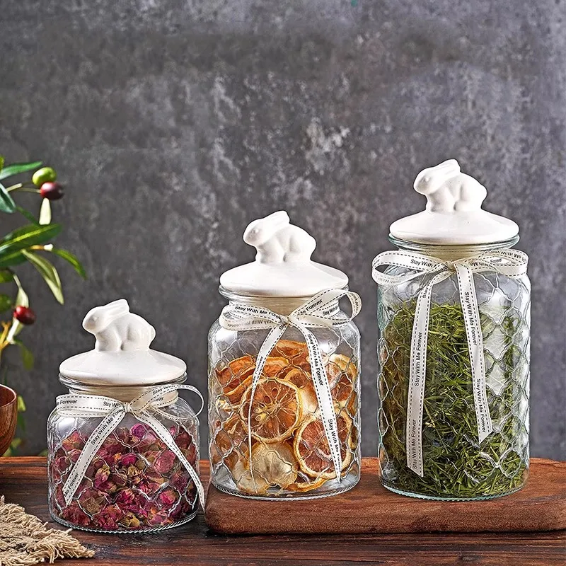 Food Storage Acrylic Containers - Toples Kaca Transparan Tertutup Rapat, Tutup