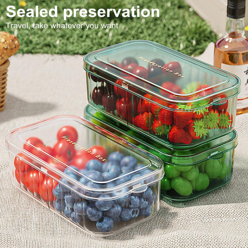 Food Storage Acrylic Containers - Wadah Kulkas Multi-fungsi dengan Sekat, Kontainer