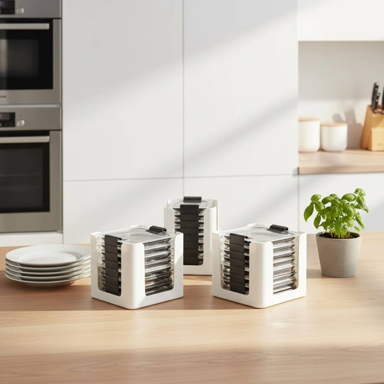 Food Storage Rack - 3 Buah Rak Penyimpanan Tutup Wadah