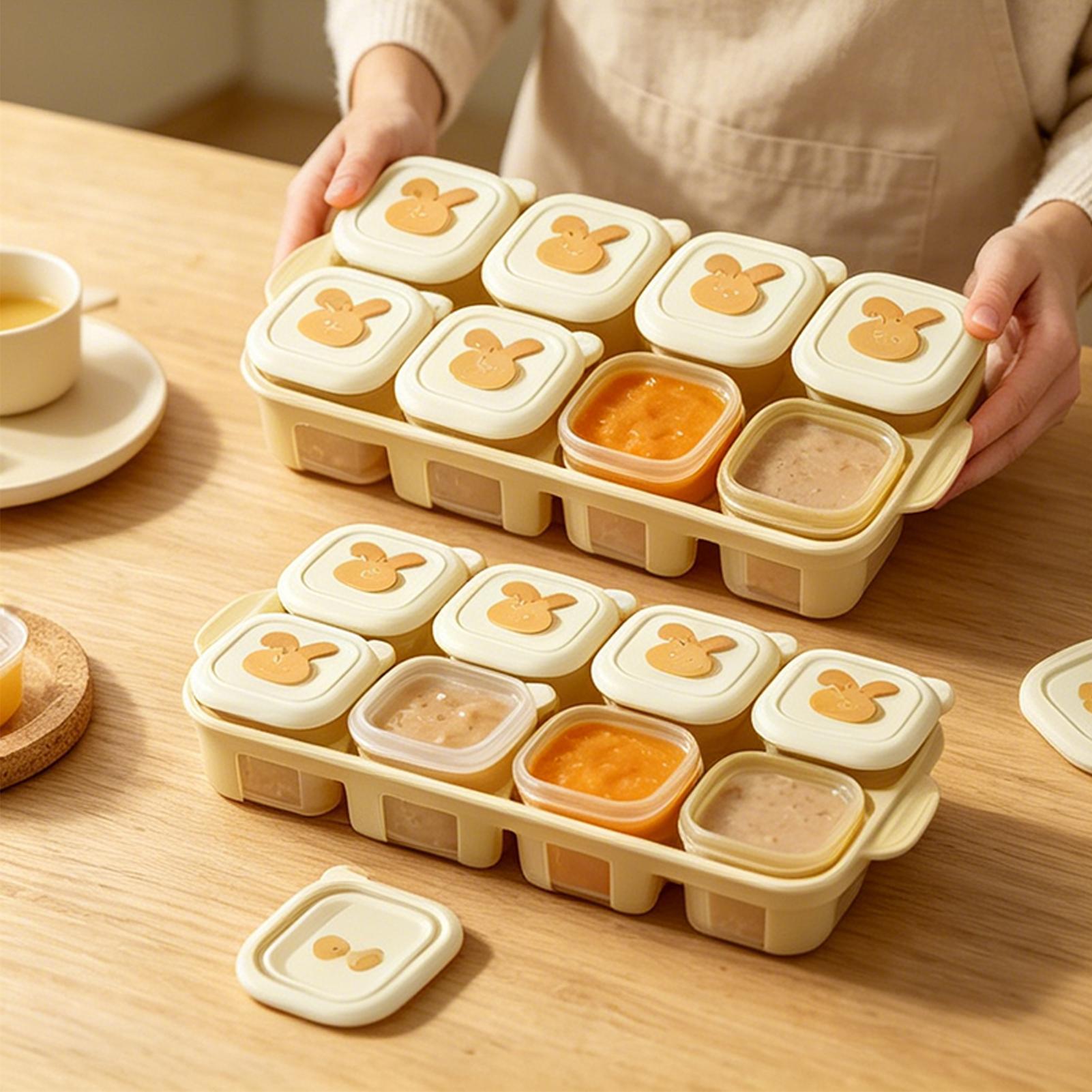 Wadah Beku Makanan Bentuk Kubu - Food Storage Yogurt ulasan dan harga