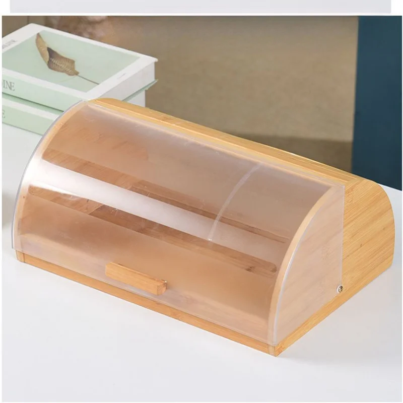 Kotak Roti Bambu dengan Tutup  - Food Storage Acrylic Containers ulasan dan harga