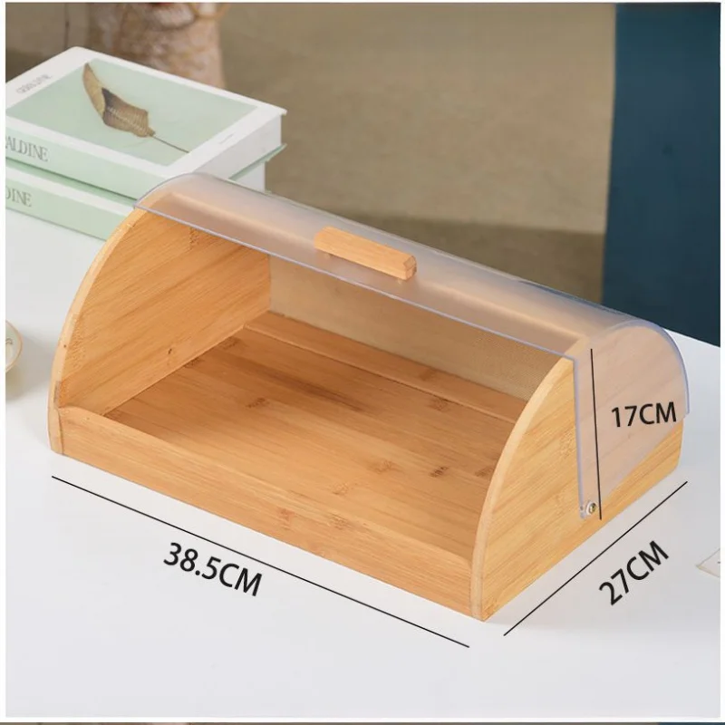 Kotak Roti Bambu dengan Tutup  - Food Storage Acrylic Containers ulasan dan harga