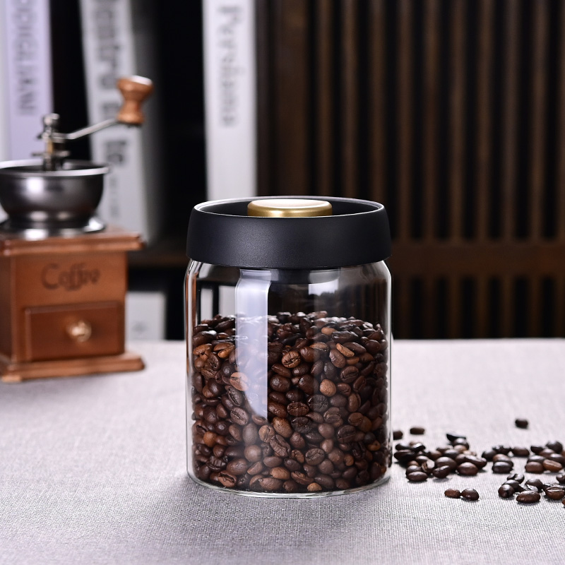 Toples Penyimpanan Biji Kopi,  - Food Storage Jar Glass ulasan dan harga