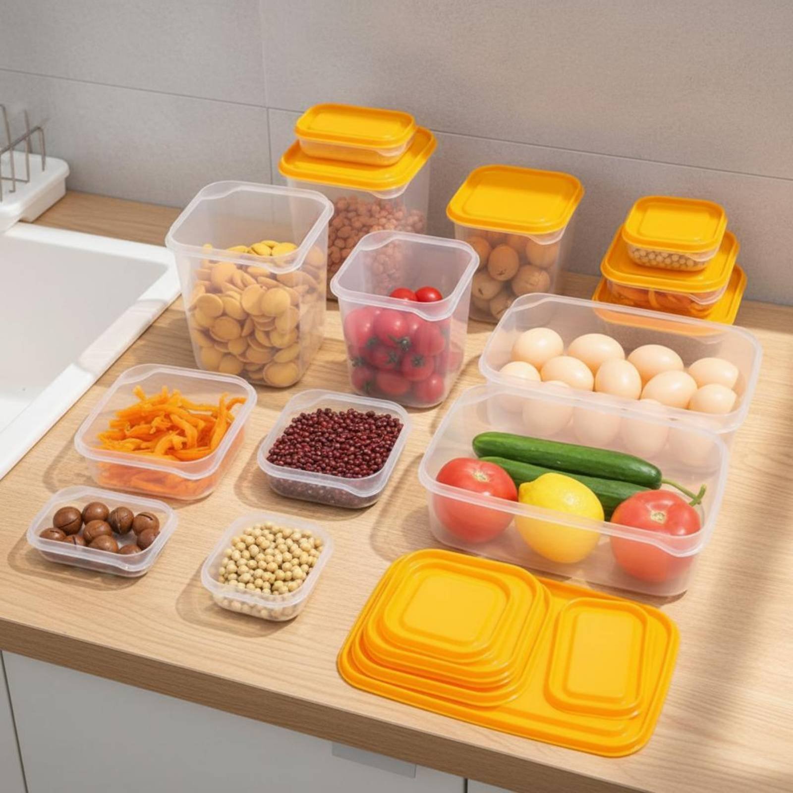 17 Buah Set Kotak Penyimpanan  - Food Storage Box Set ulasan dan harga
