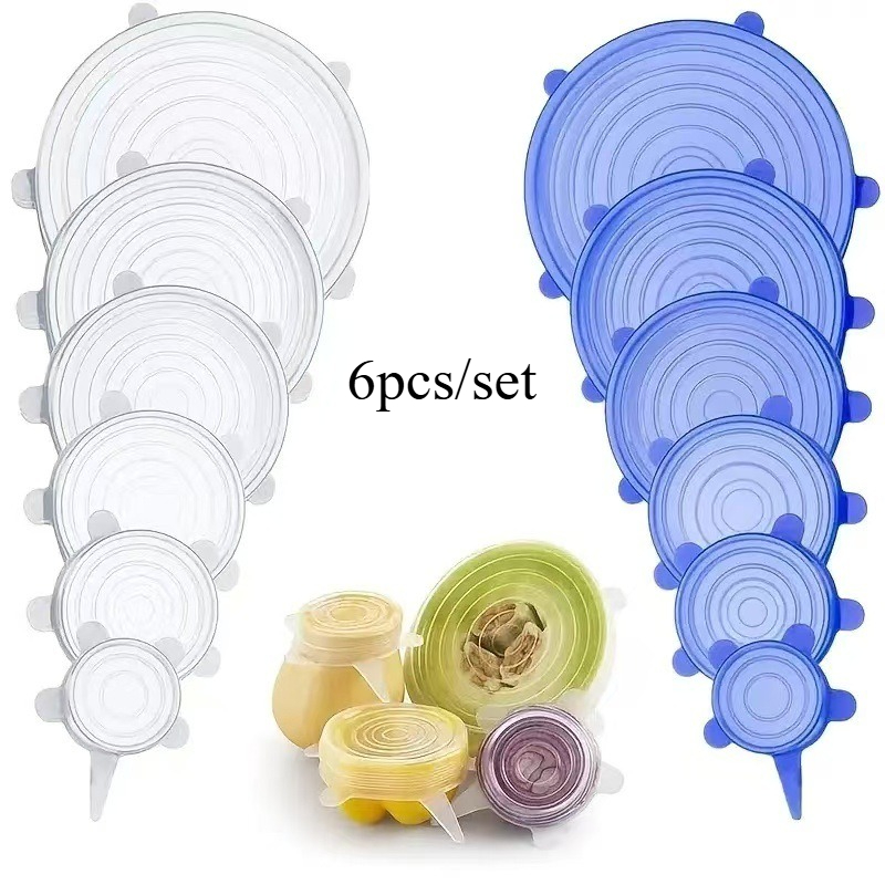 6pcs Tutup Silikon Reusable un - Silicone Stretch Lid ulasan dan harga