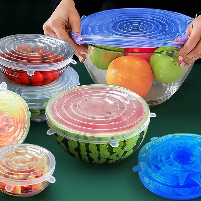 6pcs Tutup Silikon Reusable un - Silicone Stretch Lid ulasan dan harga