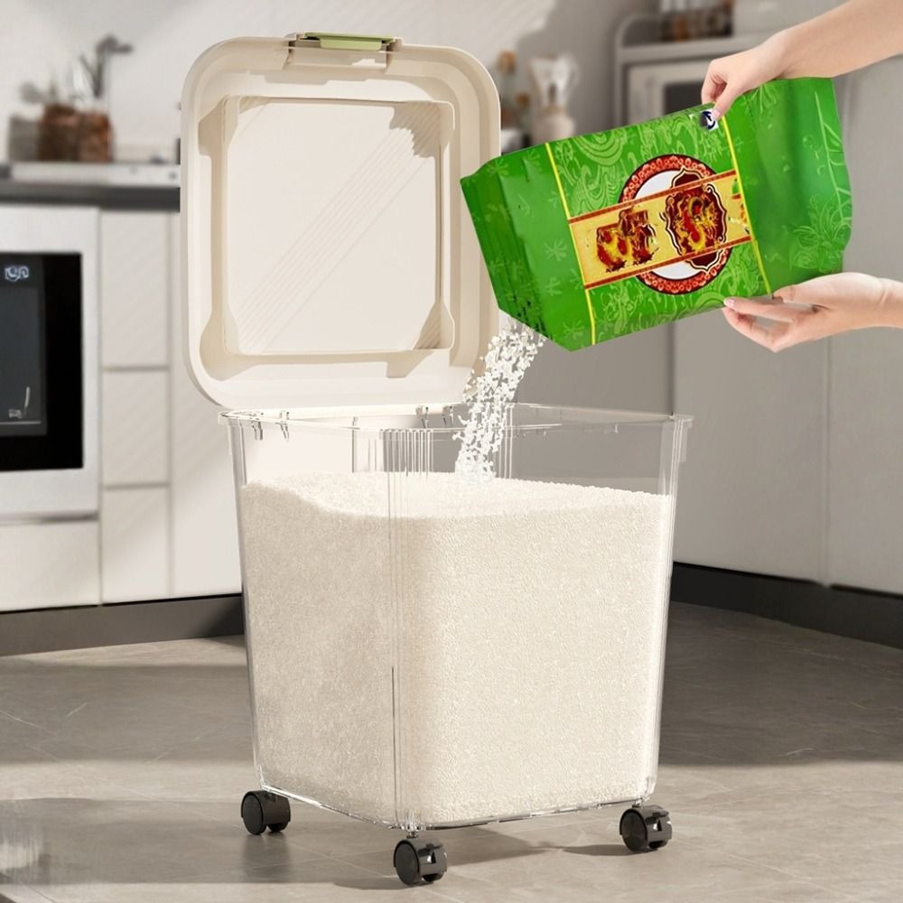 Kotak Penyimpanan Beras Anti S - Food Storage With Wheels ulasan dan harga
