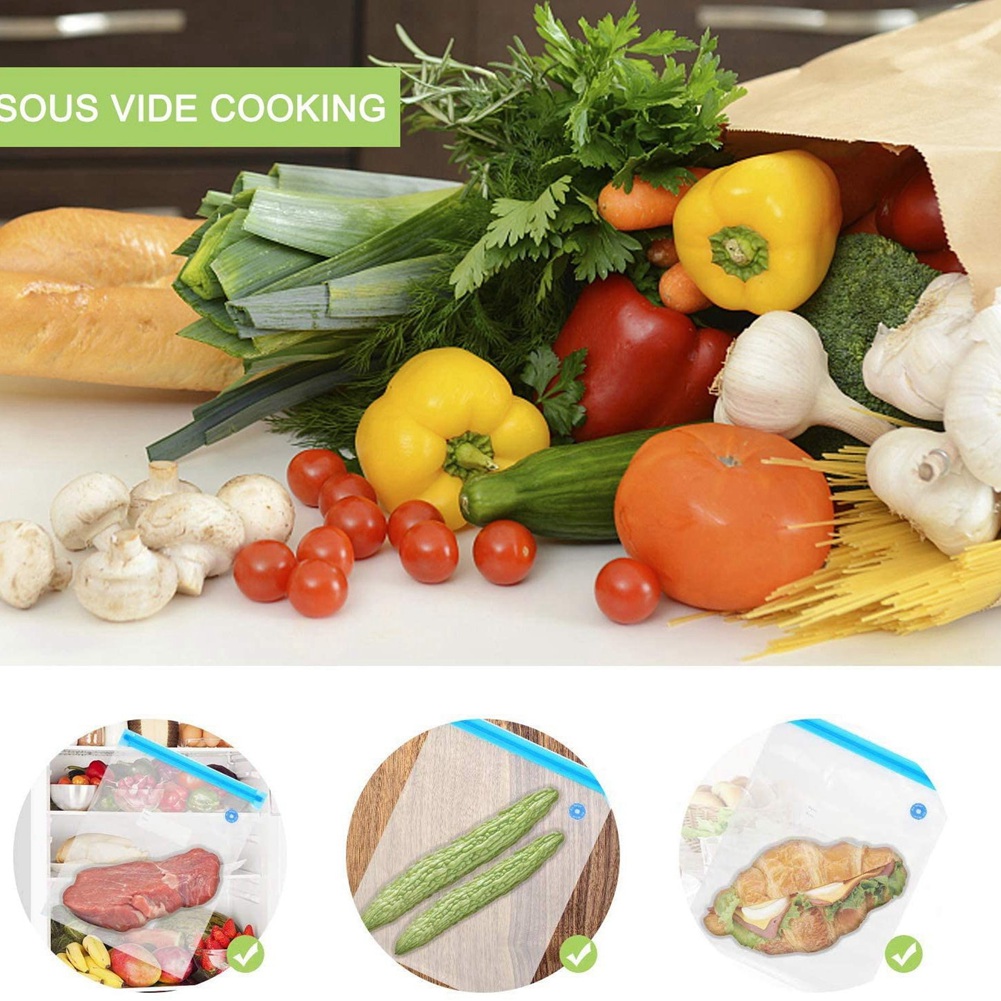 Kantong Sous Vide HIWS 20Pcs,  - Food Storage Vacuum Pump ulasan dan harga