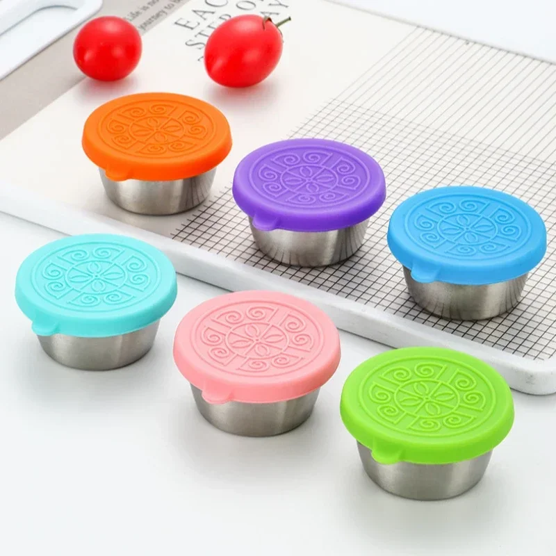 6 Buah/Set Wadah Saus Celup Ba - Silicone Stretch Lid ulasan dan harga
