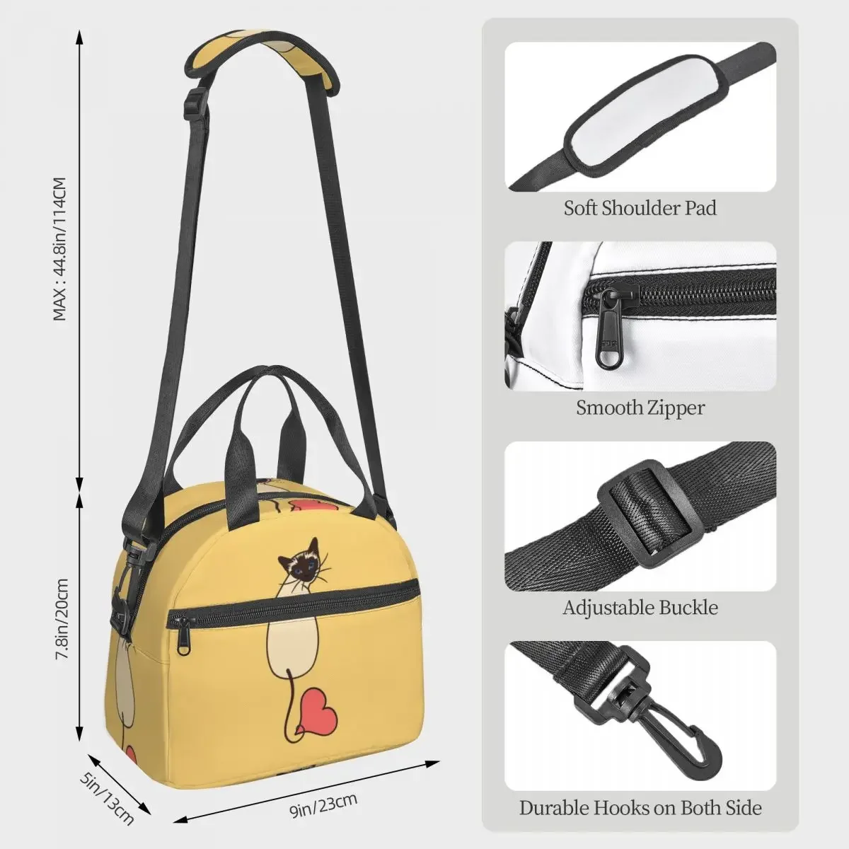 Love Siamese Cat-Yellow Tas Ma - Food Storage Yellow ulasan dan harga