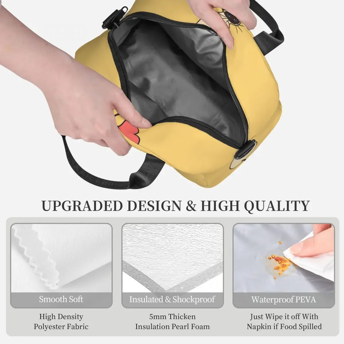 Love Siamese Cat-Yellow Tas Ma - Food Storage Yellow ulasan dan harga