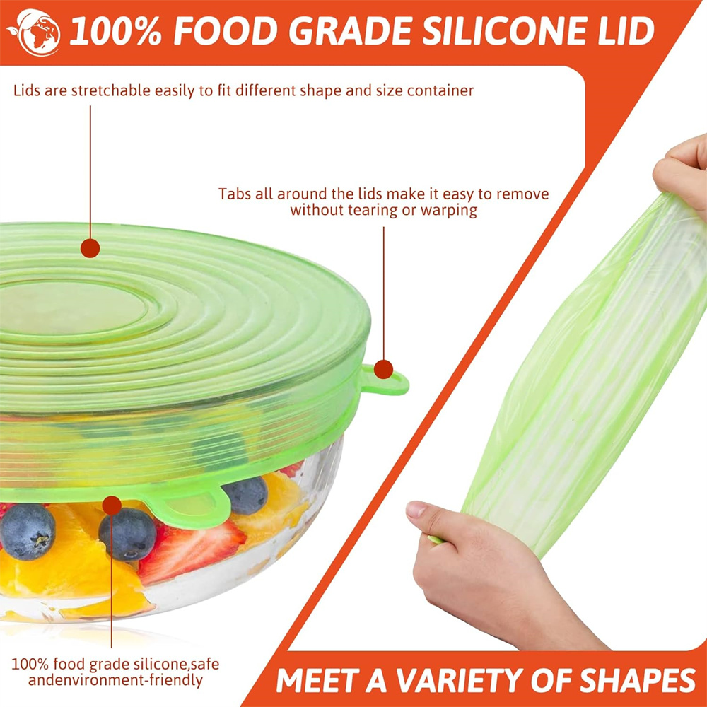 Penutup pengawet silikon kelas - Silicone Stretch Lid ulasan dan harga