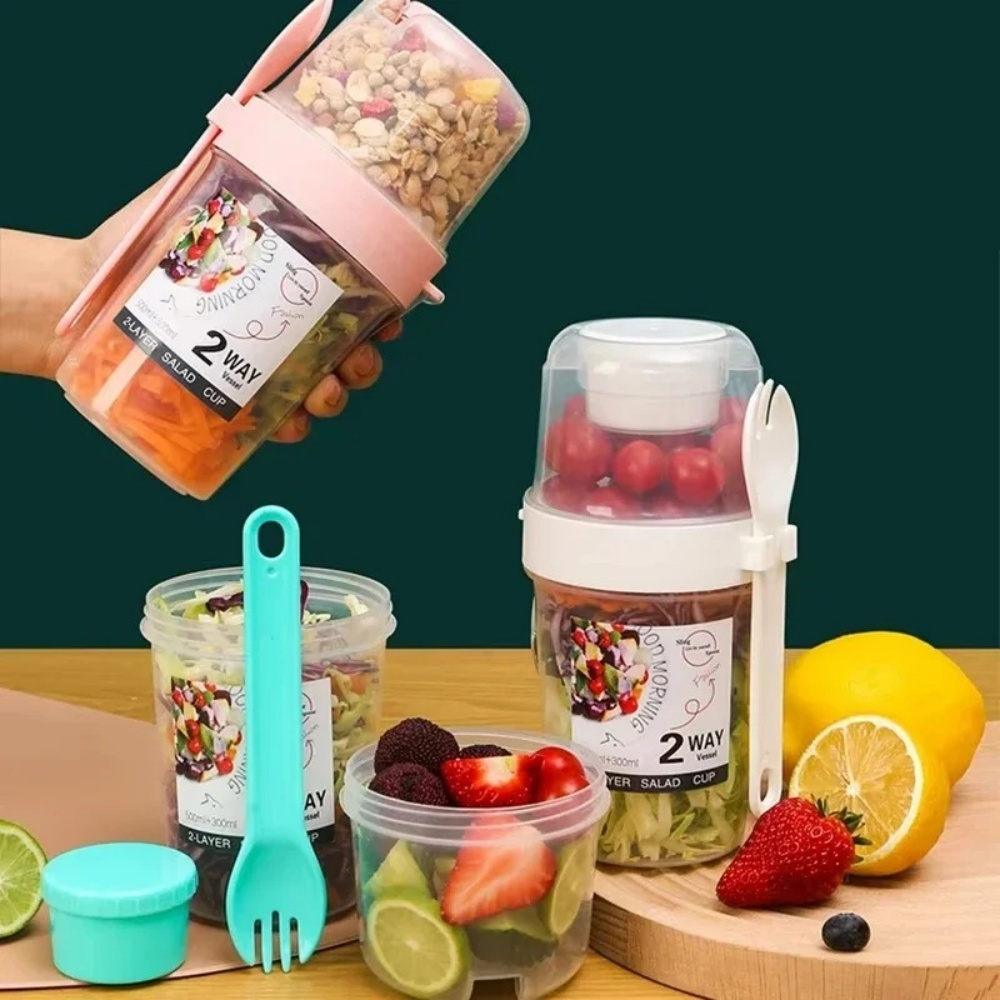 Cangkir Salad Portabel, Cangki - Food Storage Yogurt ulasan dan harga