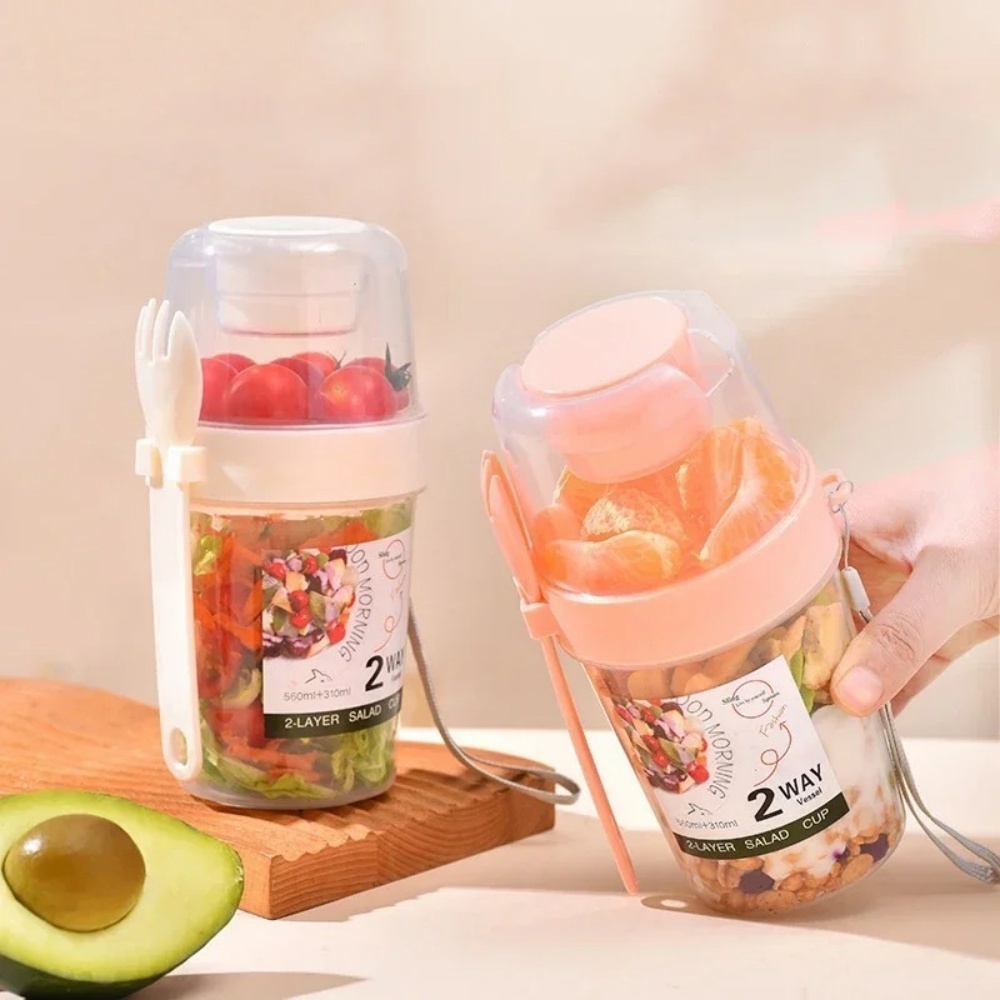Cangkir Salad Portabel, Cangki - Food Storage Yogurt ulasan dan harga