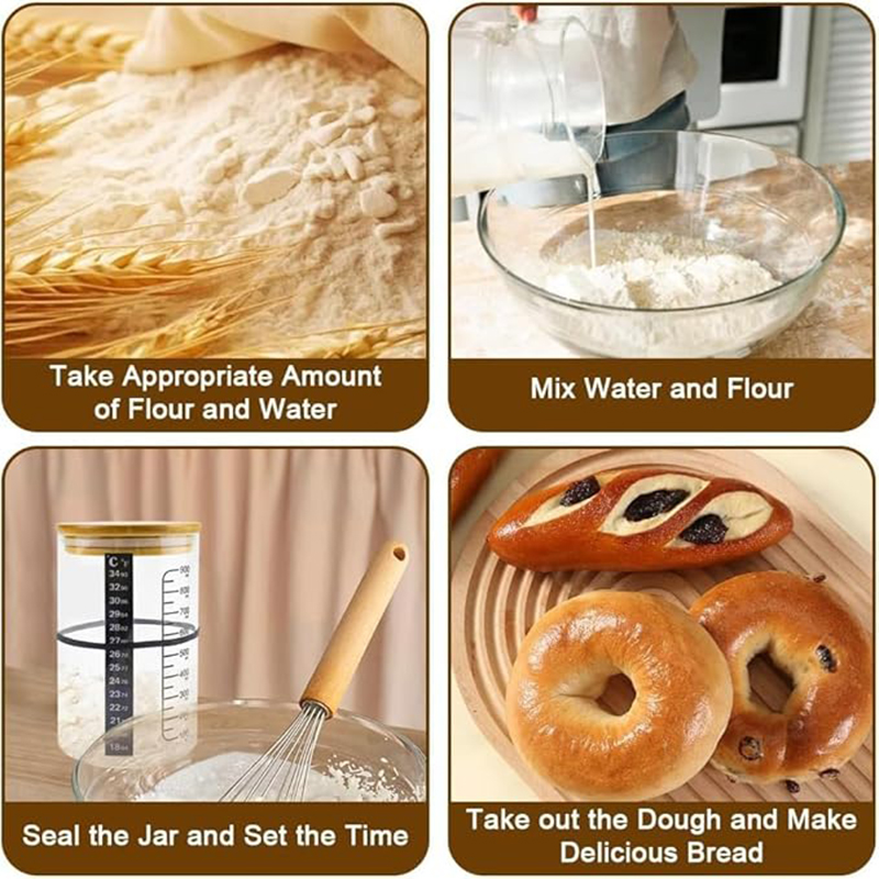 Kit Stoples Starter Sourdough  - Food Storage Jar Glass ulasan dan harga