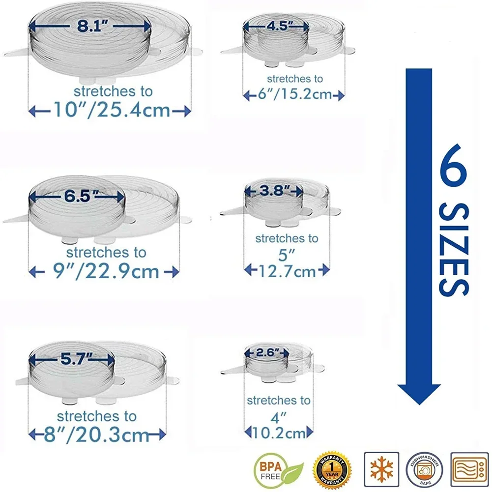 Tutup alat dapur Universal, un - Silicone Stretch Lid ulasan dan harga