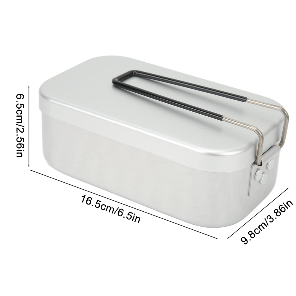 Kotak makan siang aluminium 80 - Food Storage Camping ulasan dan harga
