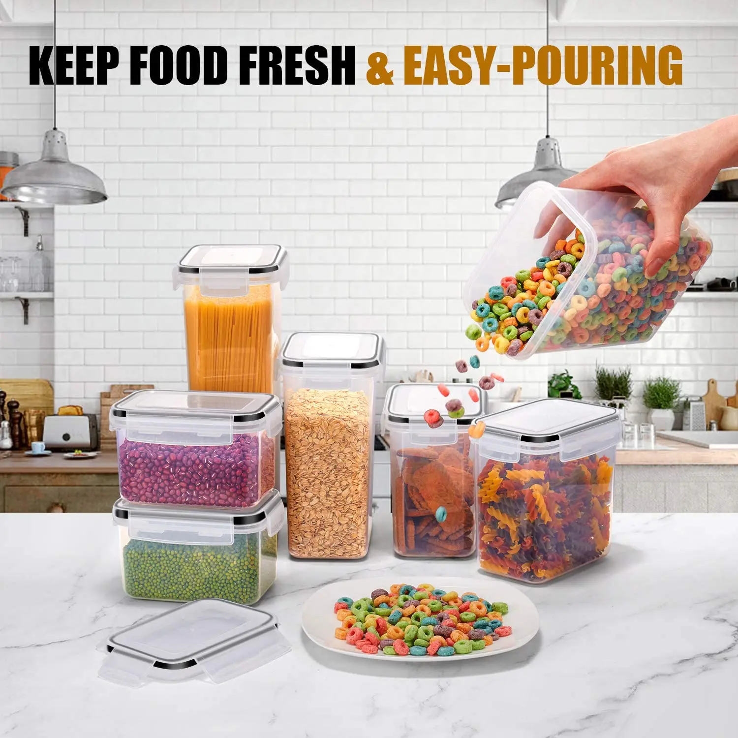 Set Wadah Makanan 7pcs Bebas B - Food Storage Acrylic Containers ulasan dan harga