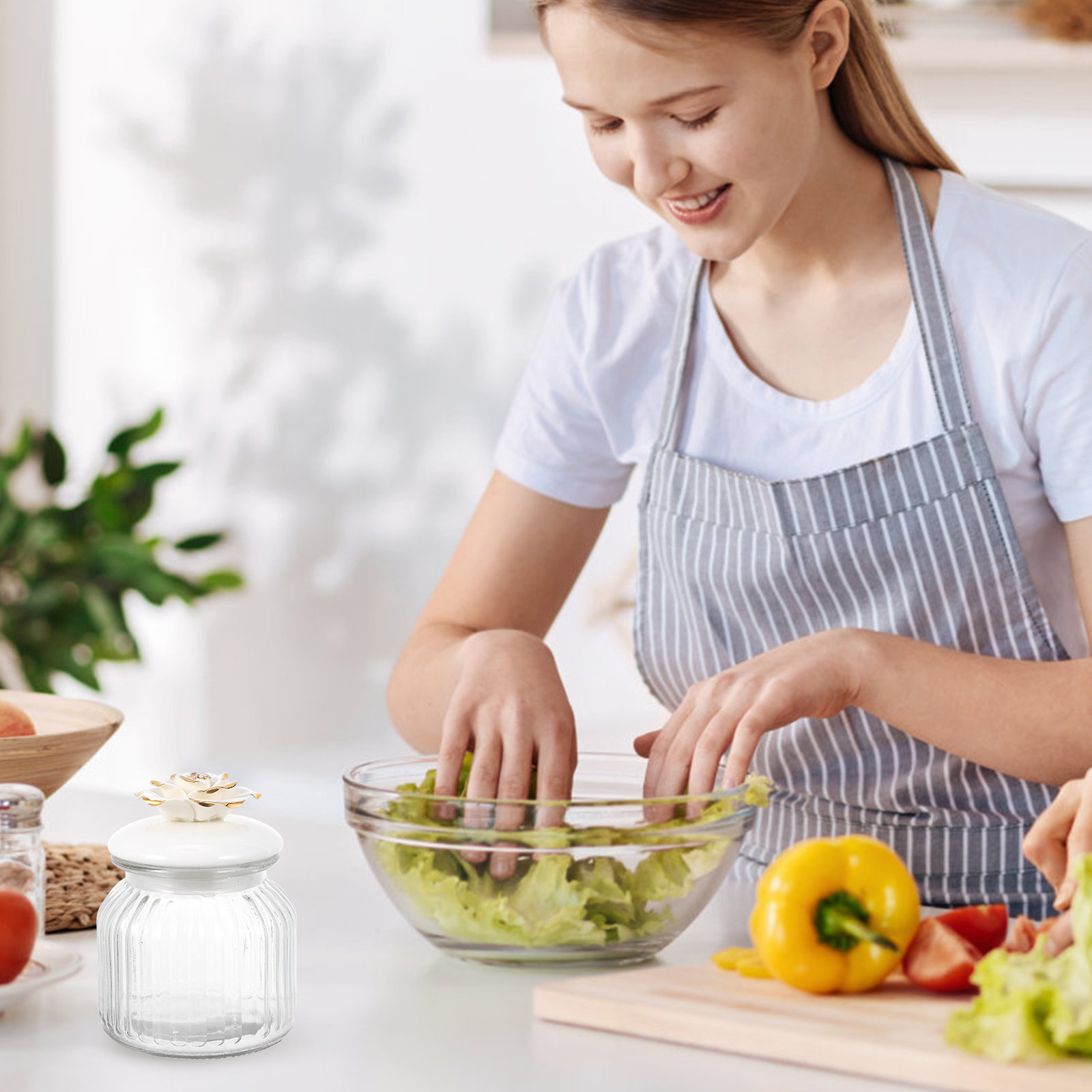 Stoples Penyimpanan Kaca Trans - Food Storage Jar Glass ulasan dan harga