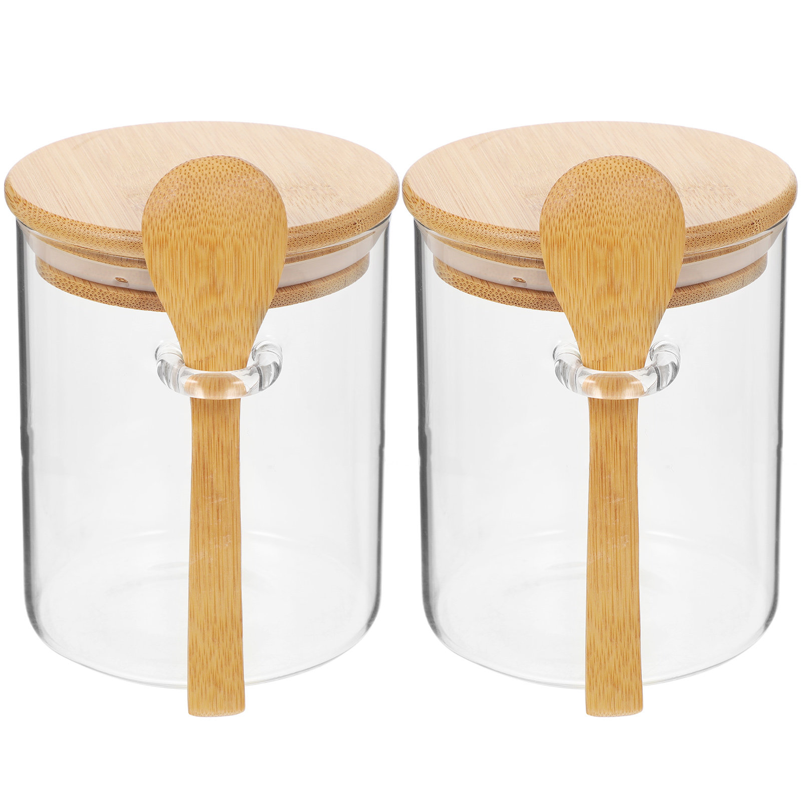 2 Buah Wadah Penyimpanan Tepun - Food Storage Jar Glass ulasan dan harga