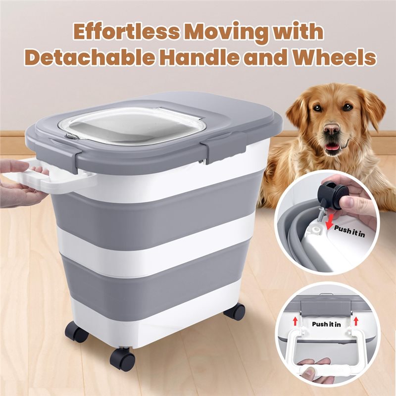 A53Q-Wadah Penyimpanan Makanan - Food Storage With Wheels ulasan dan harga