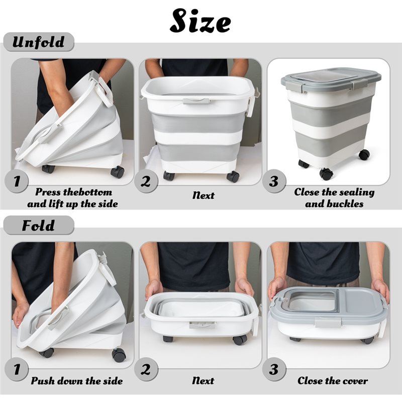 A53Q-Wadah Penyimpanan Makanan - Food Storage With Wheels ulasan dan harga