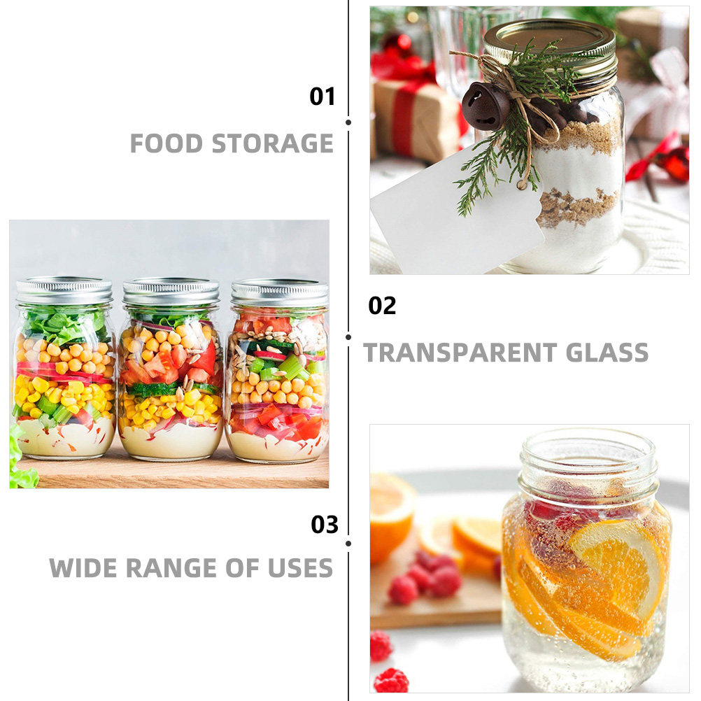 6 Buah Stoples Kaca Bulat Tran - Food Storage Jar Glass ulasan dan harga