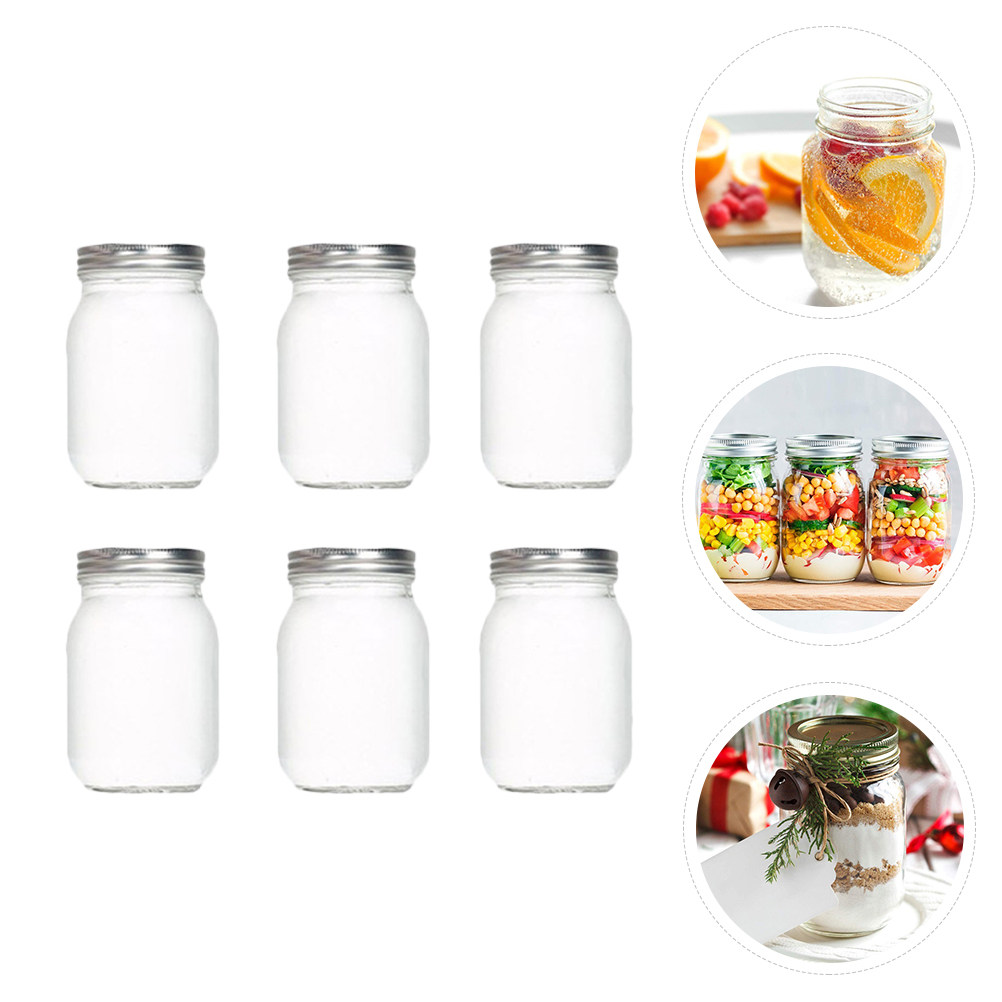 6 Buah Stoples Kaca Bulat Tran - Food Storage Jar Glass ulasan dan harga