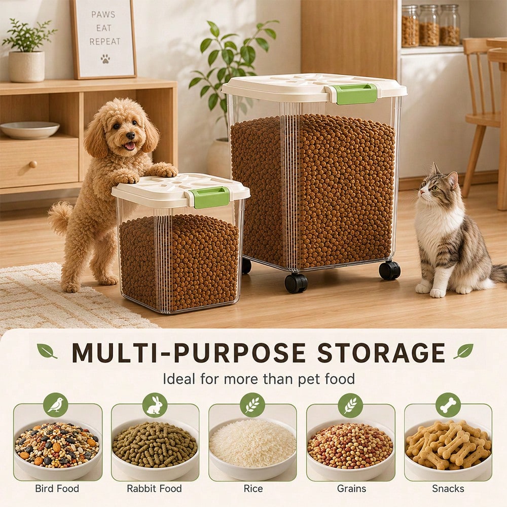 2PCS Set Wadah Penyimpanan Mak - Food Storage With Wheels ulasan dan harga