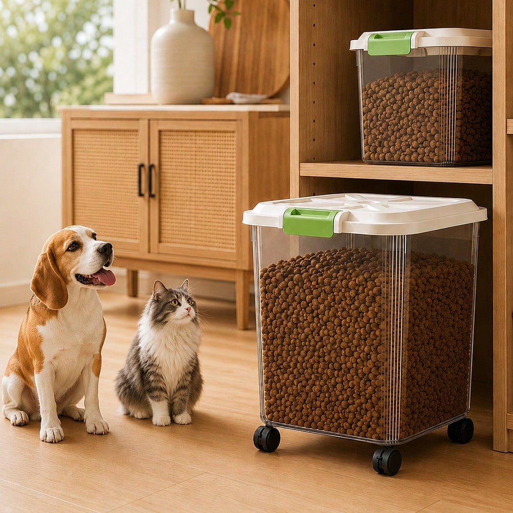 2PCS Set Wadah Penyimpanan Mak - Food Storage With Wheels ulasan dan harga