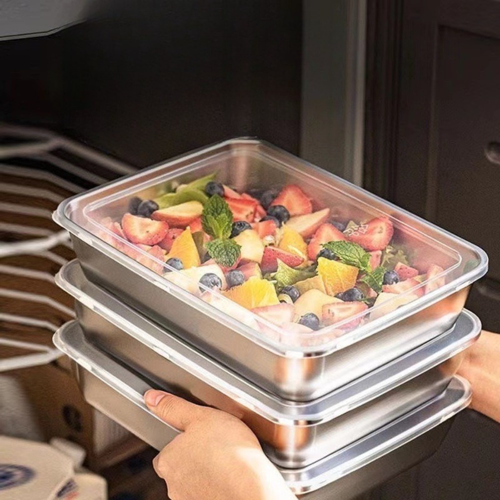 Nampan Sajian Stainless Steel  - Food Storage Ideas ulasan dan harga