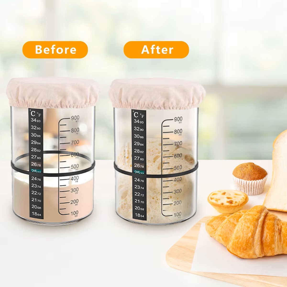 Set Stoples Starter Sourdough  - Food Storage Jar Glass ulasan dan harga