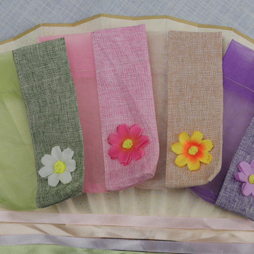 8Pcs Kantong Serut Linen Koson - Food Storage Ideas ulasan dan harga