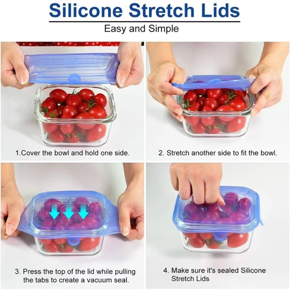6PCS Penutup Makanan Serbaguna - Silicone Stretch Lid ulasan dan harga