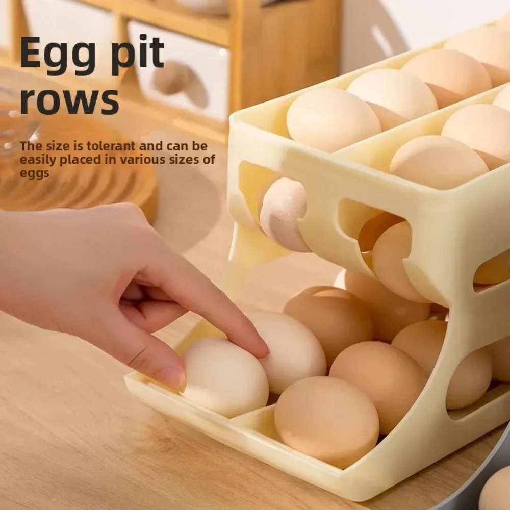 Organizer Telur 3 Tingkat Warn - Food Storage Yellow ulasan dan harga