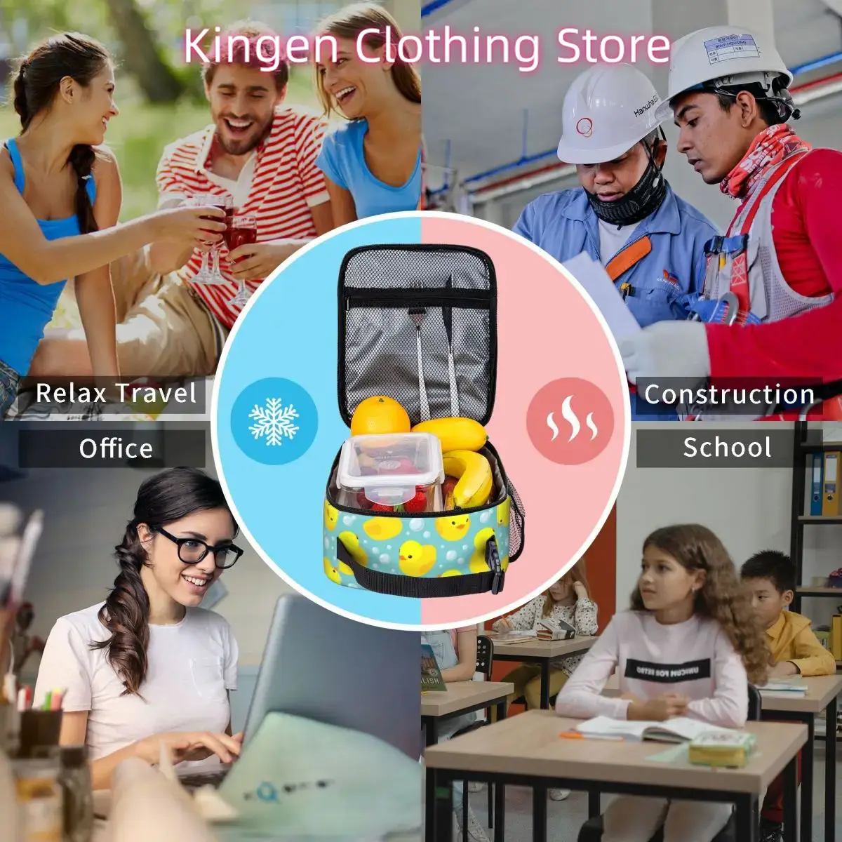 Tas Makan Siang Terisolasi Gel - Food Storage Yellow ulasan dan harga