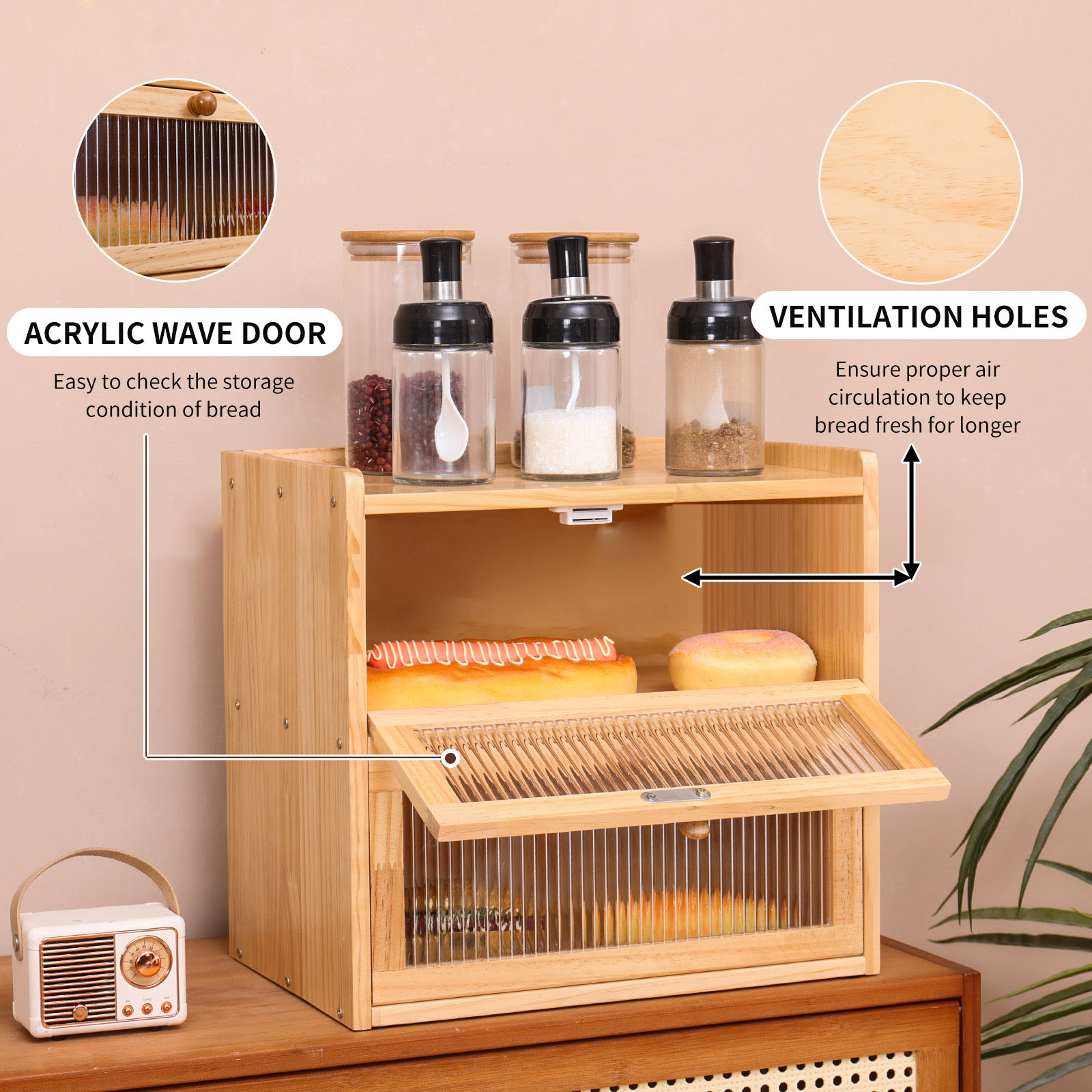 Kotak Roti Tempat Penyimpanan  - Food Storage Acrylic Containers ulasan dan harga