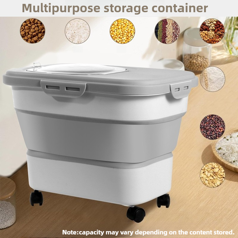 Wadah Makanan Anjing Besar Lip - Food Storage With Wheels ulasan dan harga