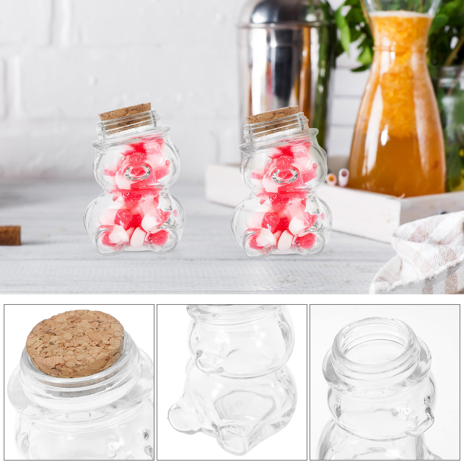 4 Buah Set Toples Permen Kaca  - Food Storage Jar Glass ulasan dan harga